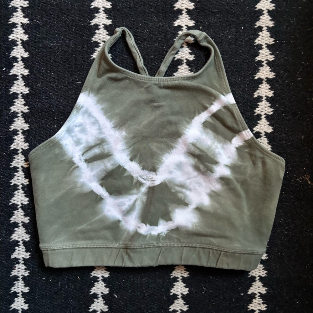 Electric & Rose Grayson Tie-Dye Halter Crop Tank Top M